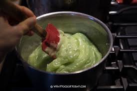 For cendol jellies made with fresh pandan juice, a few drops of lye water are needed to ensure your jellies have nice natural pandan green colour. Ice Cendol Es Dawet Pandan Jelly Dessert