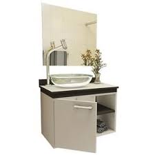 Gabinete Para Banheiro Vtec Alkes Com Cuba E Espelho 42 X 55 X 35 Cm Conjuntos No Extra Com Br Gabinete Banheiro Cuba Banheiro Banheiro