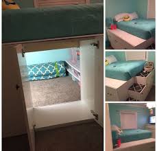 Ikea Storage Bed Made From Cabinets Cute Bedroom Ideas Secret Rooms Awesome Bedrooms