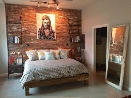 Reclaimed Thin Brick Veneer And Floor Tile Brick Wall Bedroom Brick Bedroom Bedroom Wall