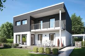 Kubushaus Mit Flachdach Und Balkon Kubus Haus Haus Bauen Schworer Haus