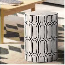 Amazon Com Motini Ceramic Stool Garden 16 Round Glazed Elliptical Pattern Ceramic Garden Stool Decorative Side T In 2020 Ceramic Stool Side Table Decor Garden Stool
