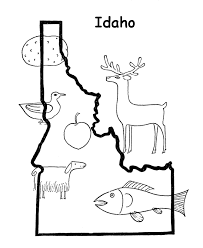 Tree (primary) cut out the shapes. Idaho State Outline Coloring Page Idaho State Outline State Float School Project Coloring Pages