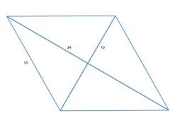 Jul 09, 2019 · calculate the side of a rhombus if given area and angle ( a ) : Area Of Parallelogram Given Diagonals And A Side Geometry Help