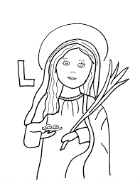 Saint adelaide coloring page feastday: L Is For St Lucy Saints To Color