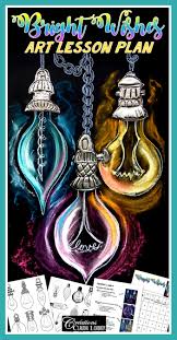 Christmas Bright Wishes Art Lesson Plan Winter Art Lesson Christmas Art Projects Art Lesson Plans