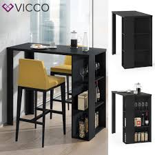 Tresentisch aus eiche massivholz und edelstahl 120 cm breit. Vicco Bartisch Noel Tresentisch Schwarz Kaufland De