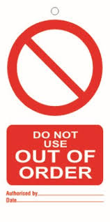 Always available no matter the need or situation you can rest assured there are plenty of options for your temporary signage needs! Temporary Tie Tag Set A 10 Do Not Use Out Of Order Products Traconed