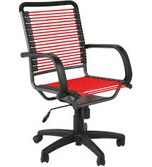 Inside the seat, flat bungee cords form resilient support. Bungee High Back Office Chair Red And Black In Office Chairs
