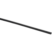 1/2" Back Strip Brush Width, Metal Black Nylon Strip Brush
