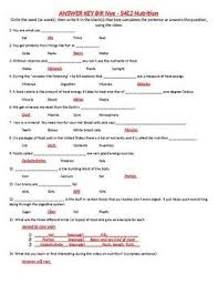 You can do the exercises online or download the worksheet as pdf. Bill Nye The Science Guy Nutrition Worksheet Promotiontablecovers