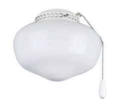 On some fans, all the sockets fit underneath one large glass globe, while on others. Patriot Lighting Opal Schoolhouse Led Ceiling Fan Light At Menards