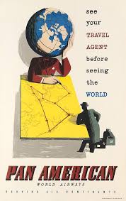 Jan Lewitt 1907 1991 George Him 1900 1981 Pan American World Airways 1951 37x24 Inches 94x61 Cm W R Royle Son Ltd Vintage Airline Posters Vintage Travel Posters Vintage Posters