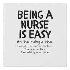 Being A Nurse It S Easy Like Riding A Bike Faux Canvas Print Zazzle Com Nurse Quotes Inspirational Charting For Nurses Nurse
