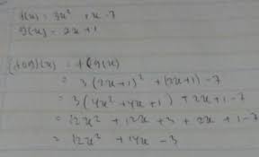 Fungsi komposisi dan fungsi invers. Diketahui Fungsi F Dan G Ditentukan Oleh F X 3x2 X 7 Dan G X 2x 1 Maka F 0 G X Brainly Co Id