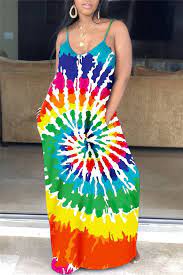 Maybe you would like to learn more about one of these? Spaghetti Straps Tie Dye Pocket Maxi Dress Whatwears