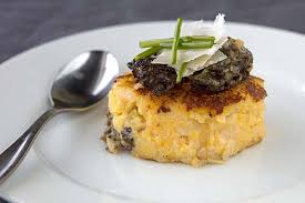 Saute 1 tablespoon of minced ginger, 1 minced shallot, 1 minced jalapeno, and 1 clove of minced garlic until softened. Morel Mushroom Polenta
