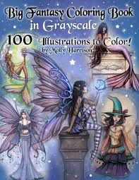 Free of mythological creatures coloring pages are a fun way for kids of all ages to develop creativity, focus, motor skills and color recognition. Big Fantasy Coloring Book In Grayscale 100 Illustrations To Color By Molly Harrison Grayscale Adult Coloring Book Featuring Fairies Mermaids Witches And More 100 Pages To Color Harrison Molly 9781710323412 Amazon Com Books