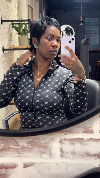 Feathered and flipped baybeee! Been working on this look for mmm…6 months. It’s all coming ta-gether shugga!, #pixiecut #atlantahairstylist #explorepage