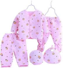 Honey Boo Presents New Born Baby Winter Wear Keep Warm Cartoon Printing Baby Clothes 5pcs Sets
