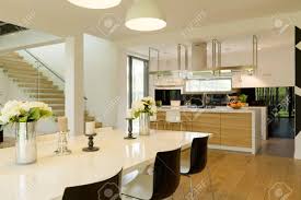 Enjoy free shipping on most stuff, even big stuff. Dining Room With High Gloss White Table And Modern Chairs New Stock Photo Picture And Royalty Free Image Image 63815810