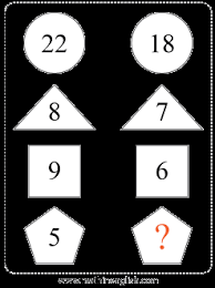 Math worksheets and online activities. Printable Math Brain Teasers Shape Patterns And Iq Puzzles For Kids And Math Students In Pdf Form And In Powerpoint Format