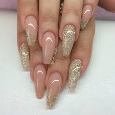 Every show of nail art is dreamy, speaking to the technique and skill of. Pink And Gold Coffin Acrylic Nails New Expression Nails