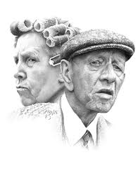 The look of love' Wally and Nora batty #lastofthesummerwine #norabatty  #wally #wallybatty #jogladwin #karhystaff #britishsitcom #britishcomedy  #britishTV #holmfirth #yorkshire #pencilsketch #classictv  #pencilportraitartist #pencilportrait
