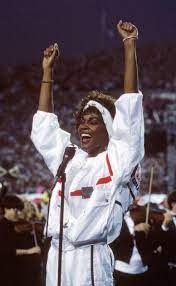 Whitney houston at rehearsal to perform the star spangled banner for super bowl xxv. Photos From Best Super Bowl National Anthem Singers E Online