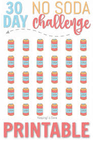 30 Day No Soda Challenge Stop Drinking Soda Challenges Quit Soda