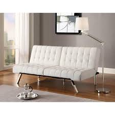 Shop for more shop for chaise lounges & lounge sofas available online at walmart.ca. Dhp Emily Convertible Tufted Futon Sofa Vanilla Faux Leather Walmart Com Futon Living Room Leather Futon Futon Sofa
