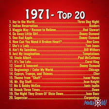 1971 Top 20 List I Remember These Songs So Well Memories
