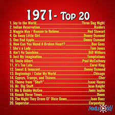 1971 Top 20 List I Remember These Songs So Well Memories
