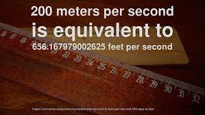 Maybe you would like to learn more about one of these? 200 M S To Ft S How Fast Is 200 Meters Per Second In Feet Per Second Convert