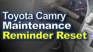 On my 2012 toyota camry, the maint reqd light just came on. Toyota Camry Reset Maintenance Reminder Light Youtube