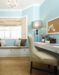 Pin By Real Living Philippines On Makeovers Blue Home Offices Home Office Colors Beach Theme Living Room