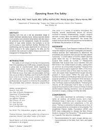 Fire hazards in uk hospitals powerpoint. Pdf Operating Room Fire Safety