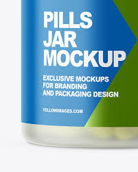 Download Frosted Pills Jar Mockup In Jar Mockups On Yellow Images Object Mockups PSD Mockup Templates