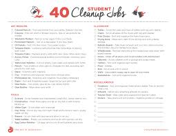 40 End Of The Year Cleanup Jobs For Your Students The Art Of Education University Art Teachers Classroom Art Classroom Management Art Classroom Organization