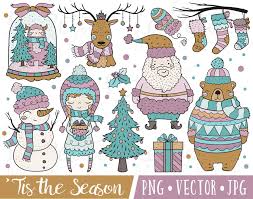 Cute Woodland Christmas Clipart Images Cute Christmas Girl Etsy In 2020 Clip Art Book Clip Art Christmas Girl