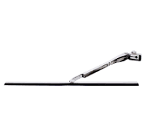 United Pacific A7022 Polished Stainless Steel Wiper Blade/Arm Set w/9-inch  Blade & 7 ½ inch Arm, Plug-In Style, Trimmable Blade – ONE Set