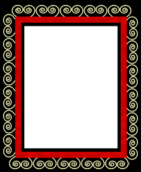 Red Black And White Frame Borders And Frames Bond Paper Design