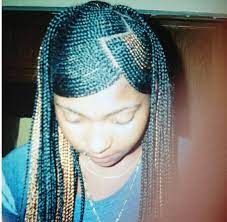 Swoop In Front Singles Box In Back Stylist Domiebraids Dominique Braids For Black Hair Cornrows With Box Braids Feed In Braids Ponytail