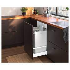 How ikea trash bin cabinets affect your kitchen design. Hallbar Bin With Lid Light Gray Lower Outer Measure Depth 11 7 8 Ikea