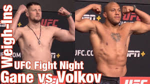 'the gun' leads $50k winners with debut finish. Ufc Fight Night Official Weigh Ins Gane Vs Volkov Youtube