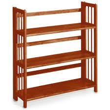 Casual Home 38 In Mahogany Wood 3 Shelf Folding Etagere Bookcase 330 29 The Home Depot Open Bookcase Bookshelves For Small Spaces Furniture For Small Spaces