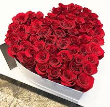 Red Roses Heart Box Rose Bouquet Valentines Red Rose Bouquet Chocolate Flowers Bouquet