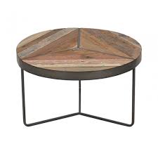 A coffee table and a storage trunk in one! Round Boatwood Coffee Table