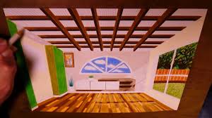 Drawing in perspective is basically the art of creating the illusion of 3d in 2d paper. Easy Drawing Room Colour With 1 Point Perspective Youtube