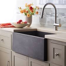 The 30 inch stainless steel undermount kitchen sink is a wide rectangular single bowl 16 gauge sink built to handle the demands of everyday use in your modern day kitchen. Farmhouse 3018 30 Inch Concrete Apron Front Kitchen Sink